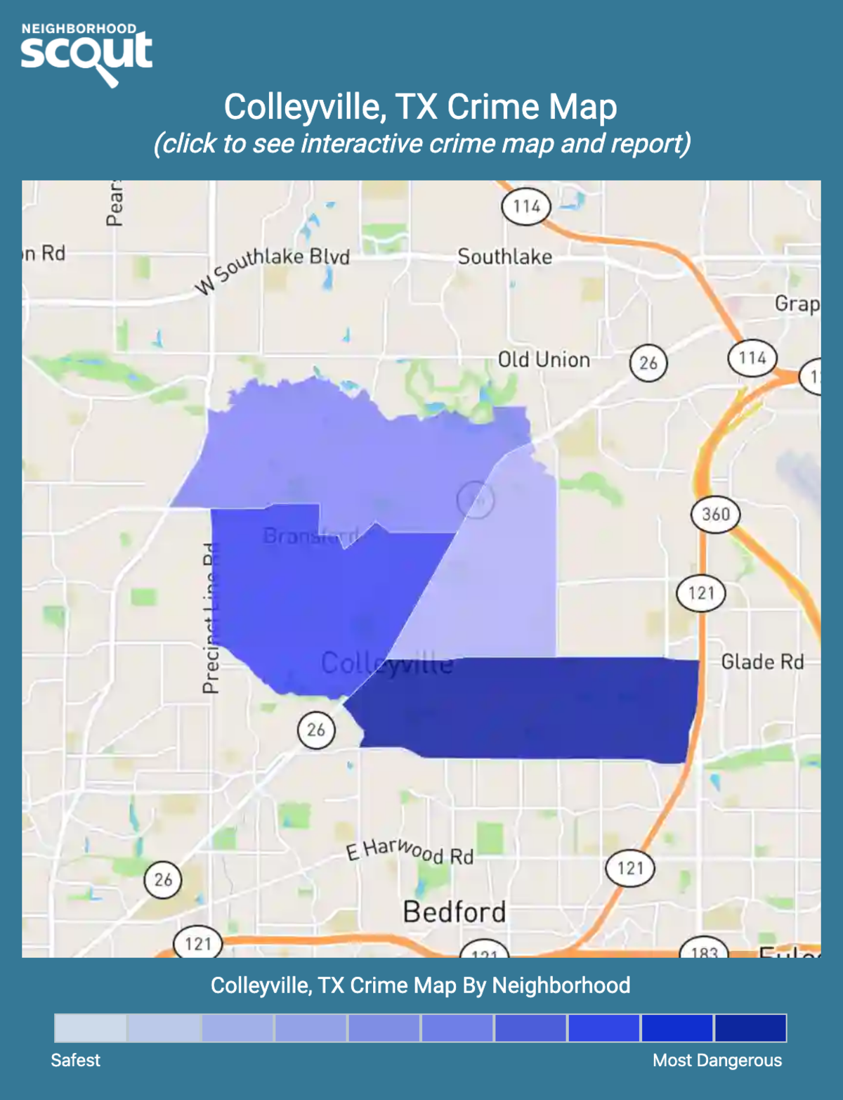 Colleyville, Texas crime map