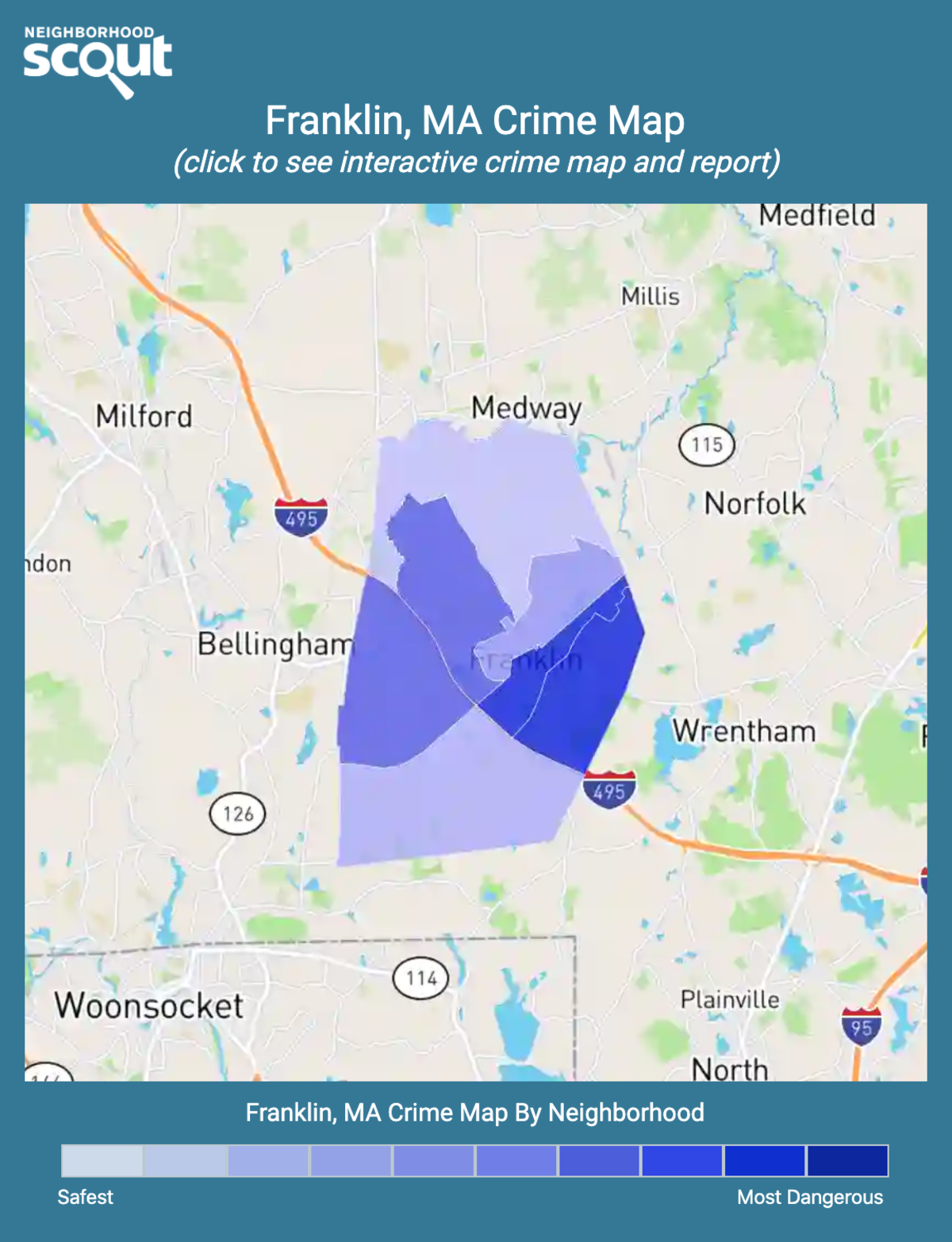 Franklin, Massachusetts crime map