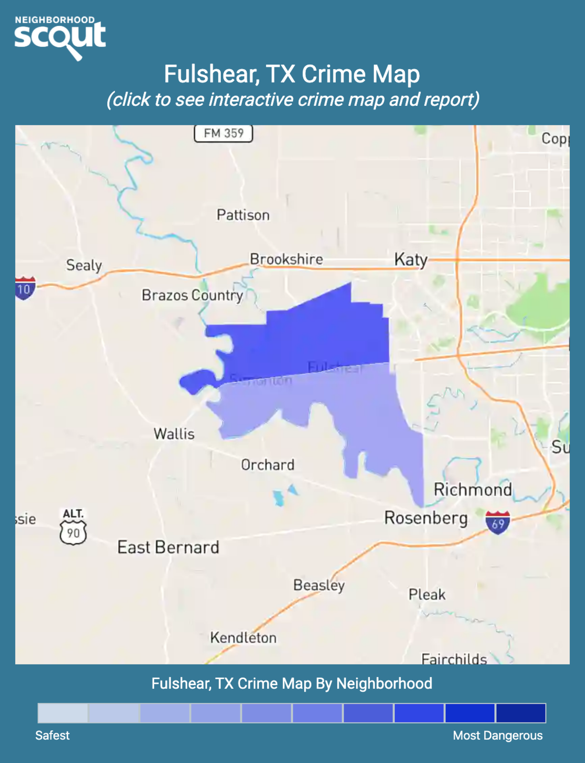 Fulshear, Texas crime map