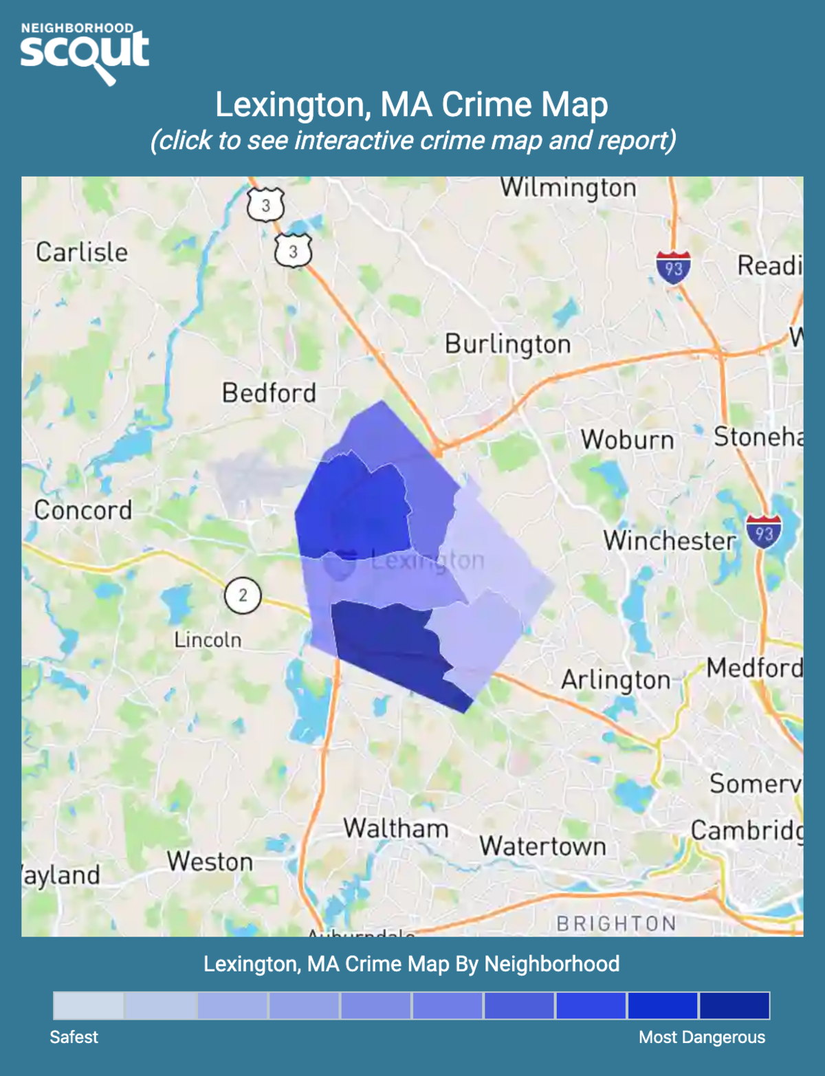 Lexington, Massachusetts crime map