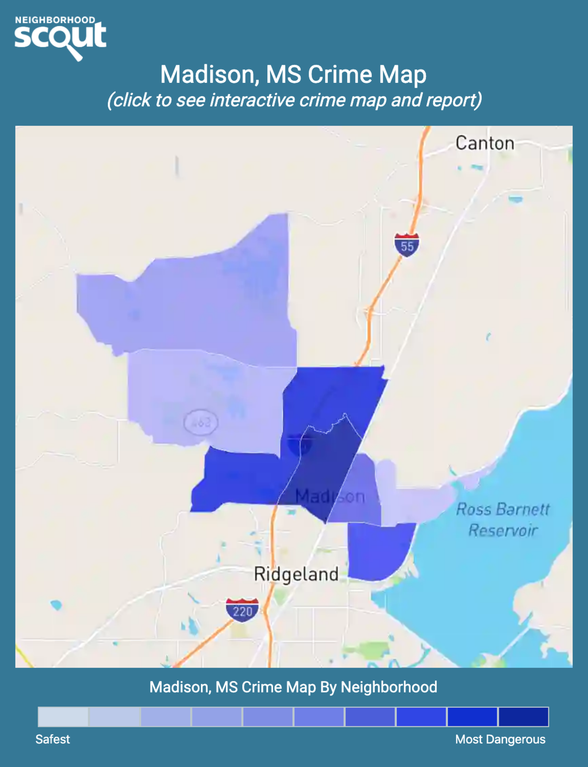 Madison, Mississippi crime map