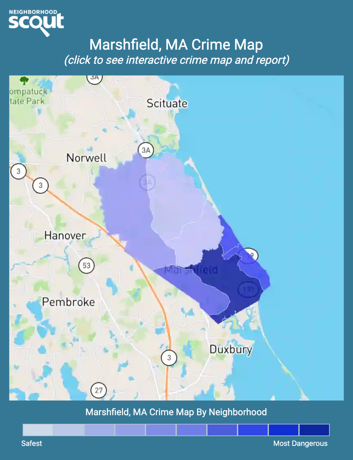 Marshfield, Massachusetts crime map