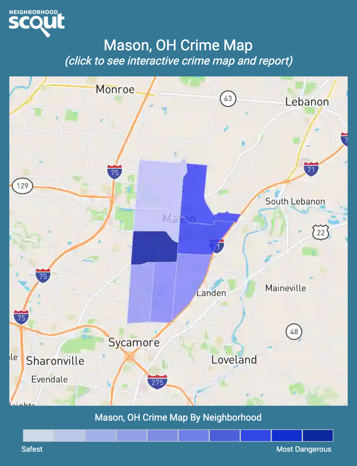 Mason, Ohio crime map