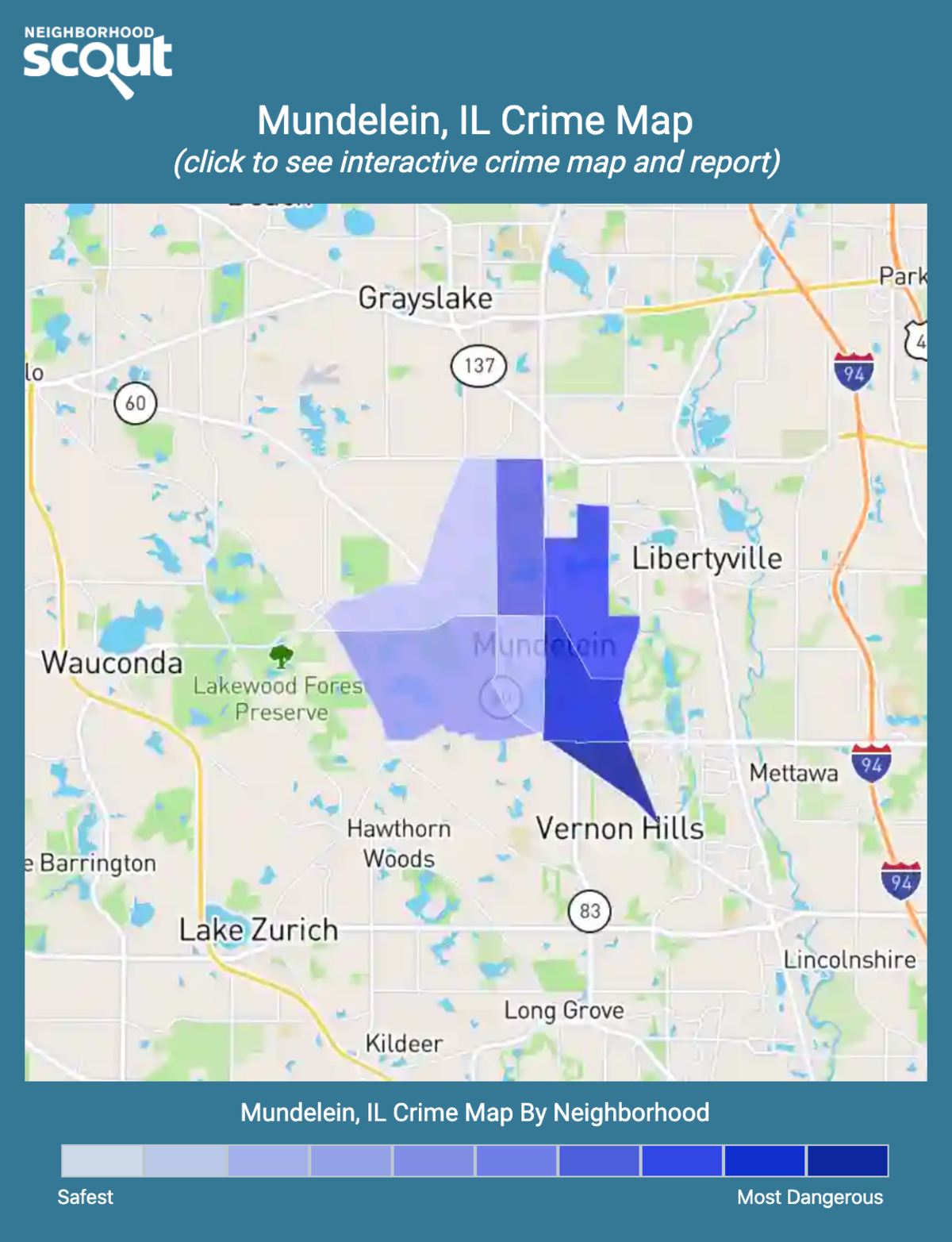 Mundelein, Illinois crime map