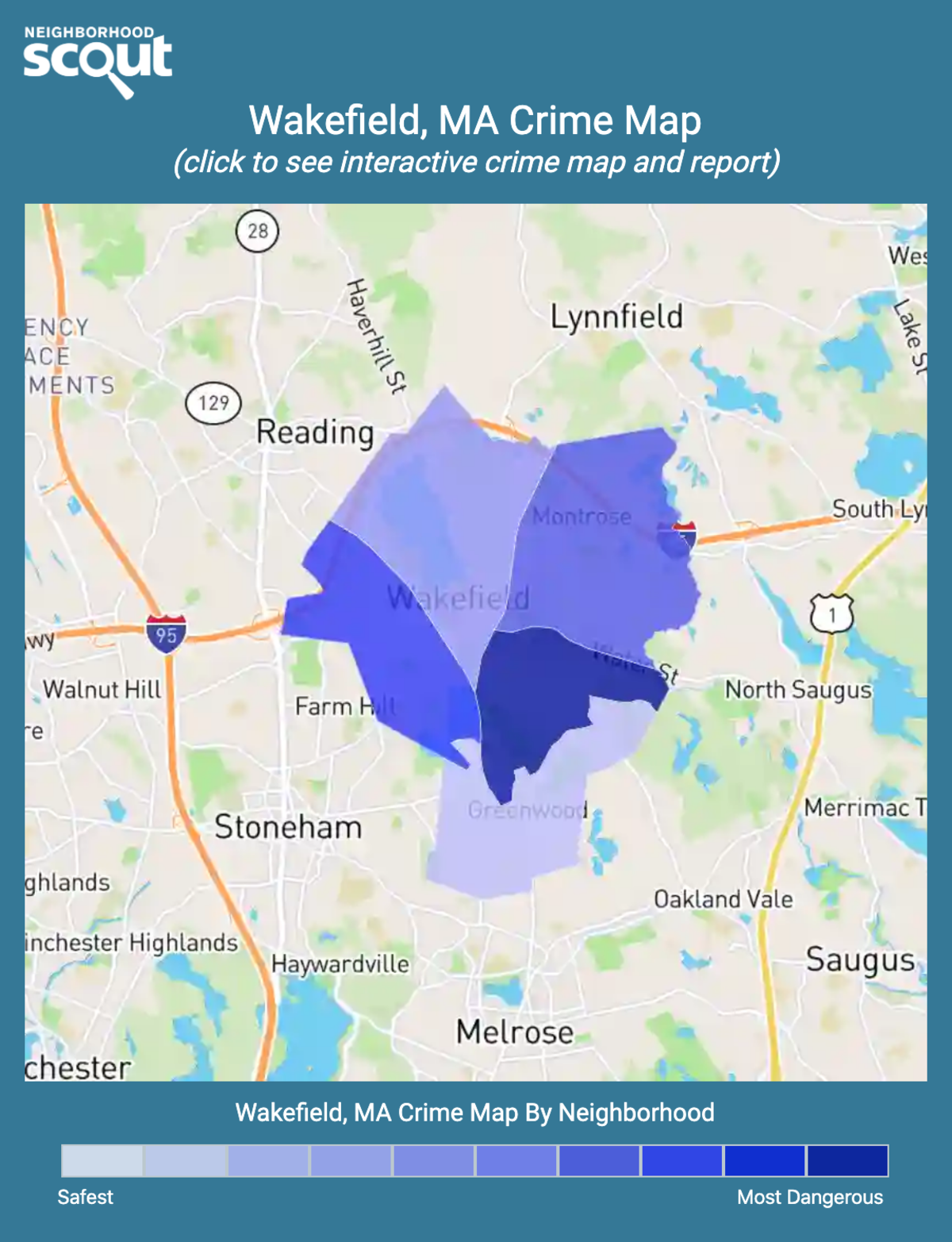 Wakefield, Massachusetts crime map