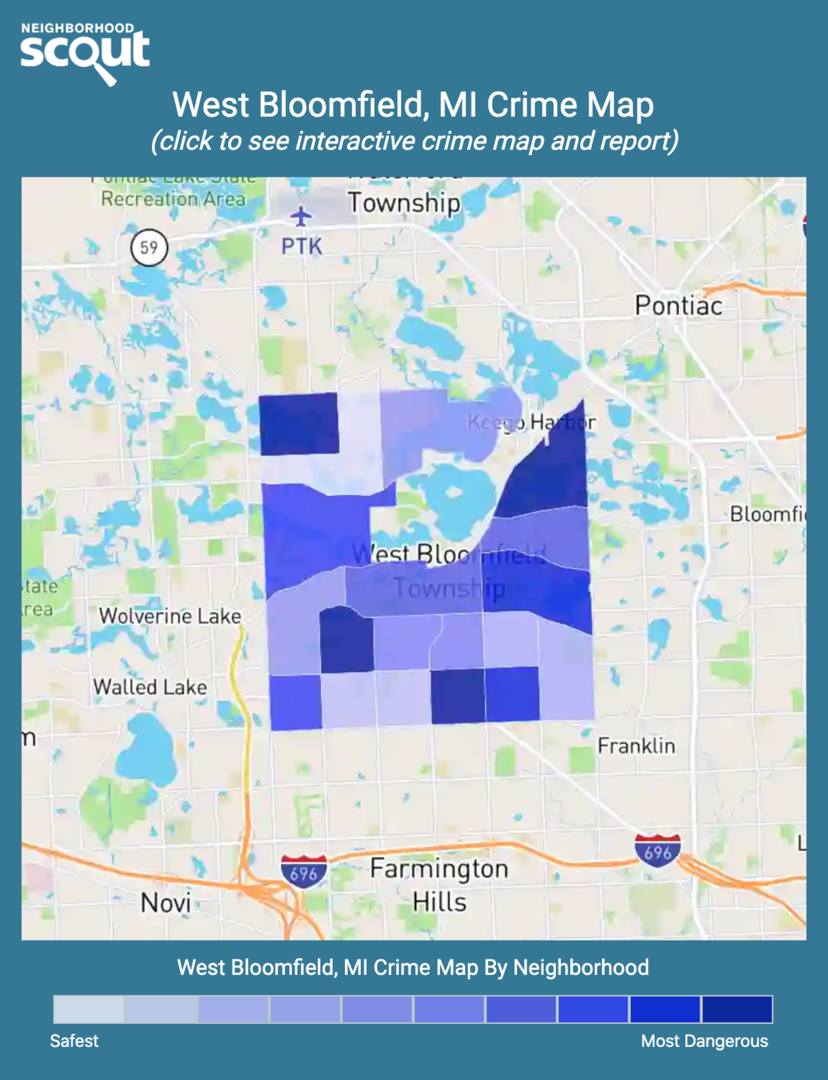 West Bloomfield, Michigan crime map